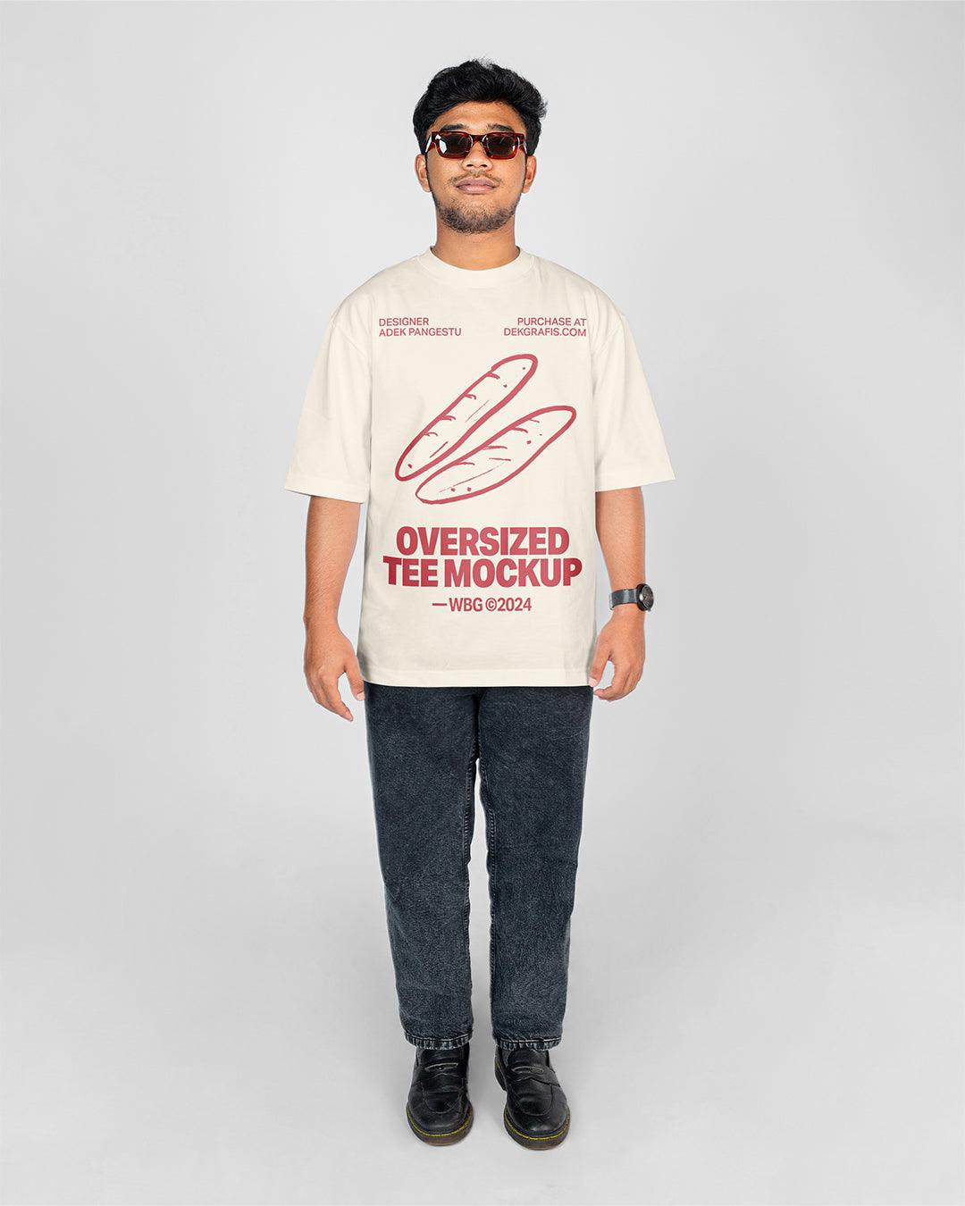 8 Man Oversized T-Shirt Mockups WBG 2024