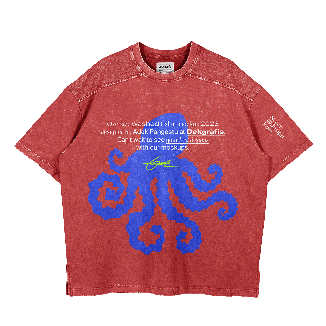 9 Oversize Washed T-Shirt Mockups 2023