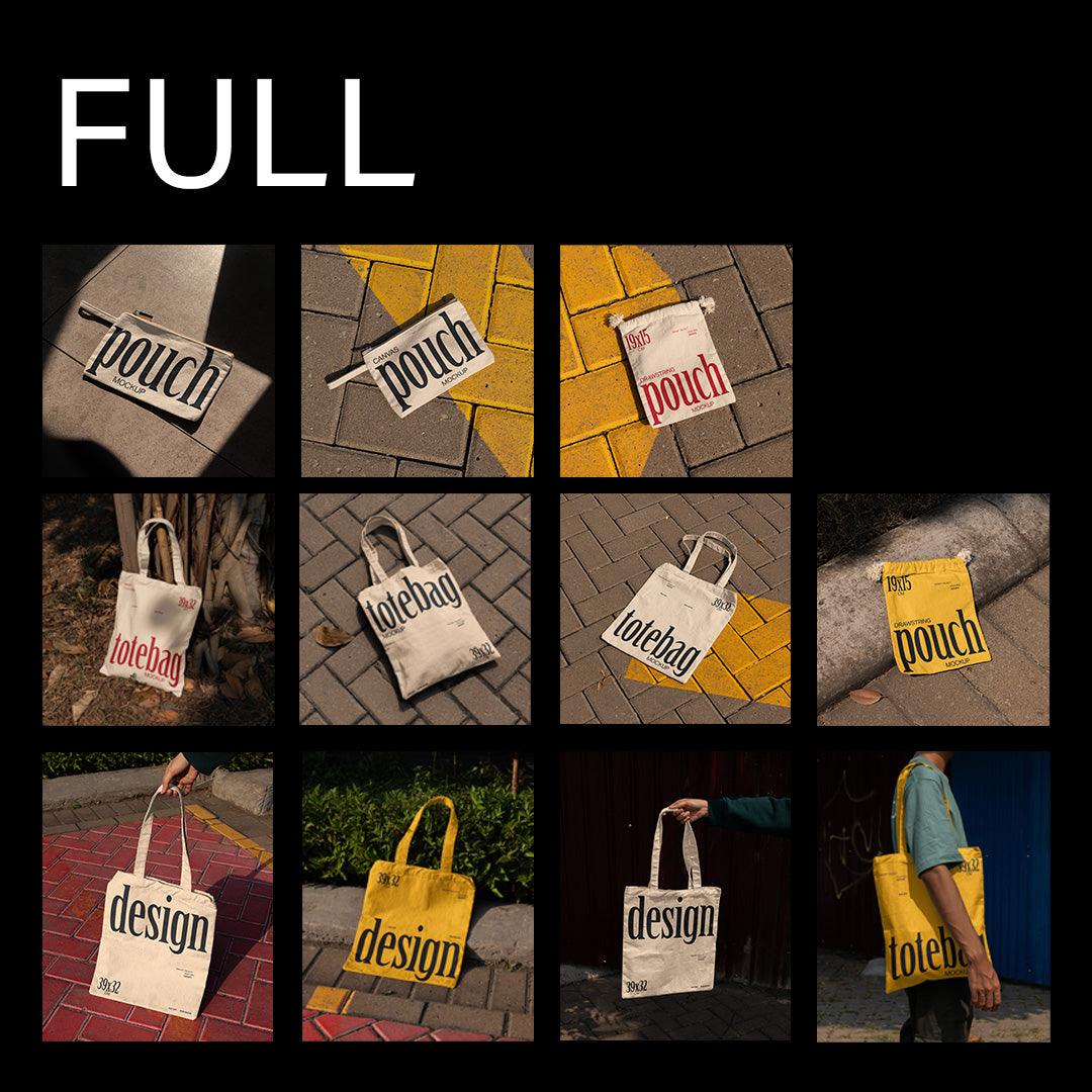 11 Canvas Tote Bag & Pouch Mockups
