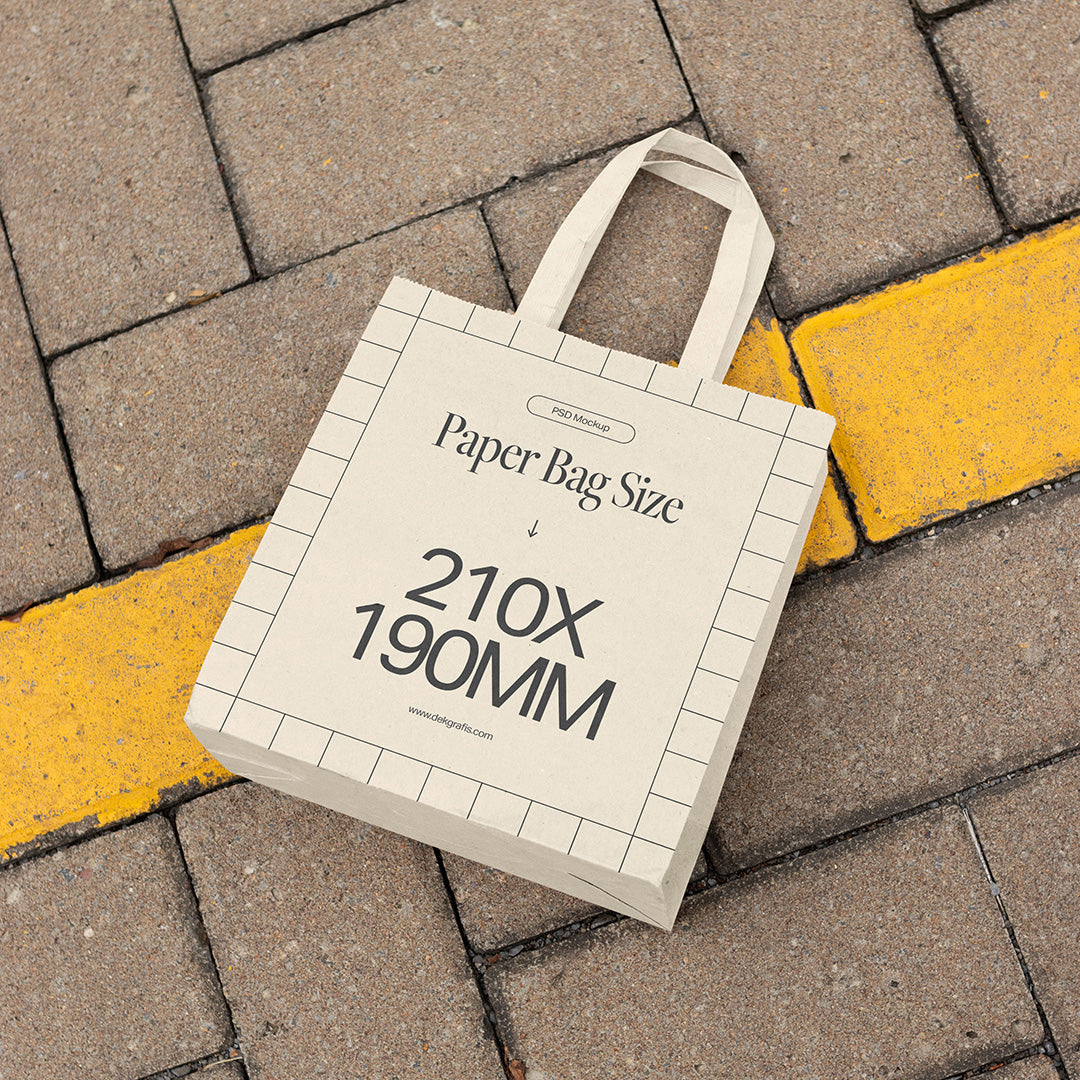 Free Paper Bag Mockup 01