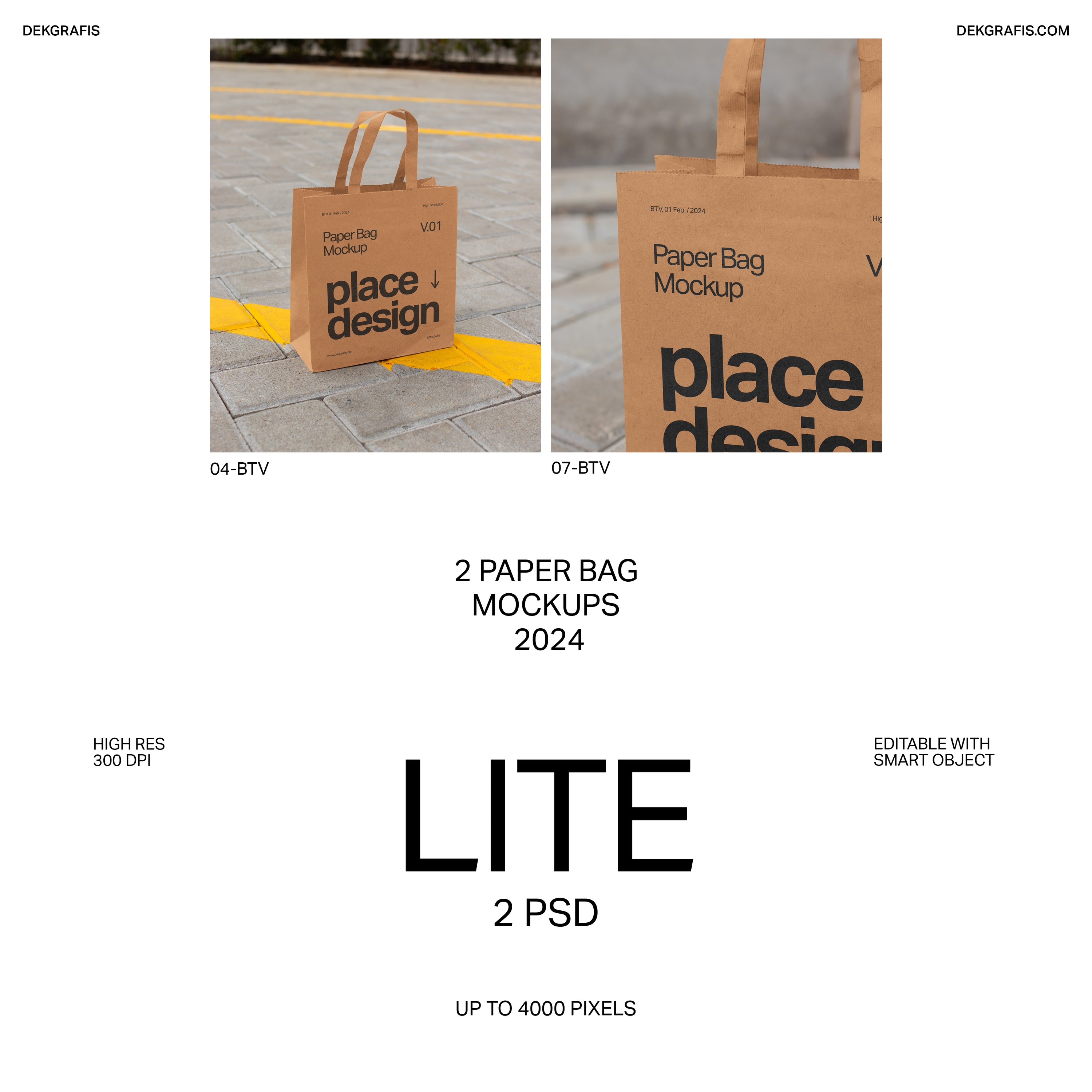 9 Paper Bag Mockups 2024
