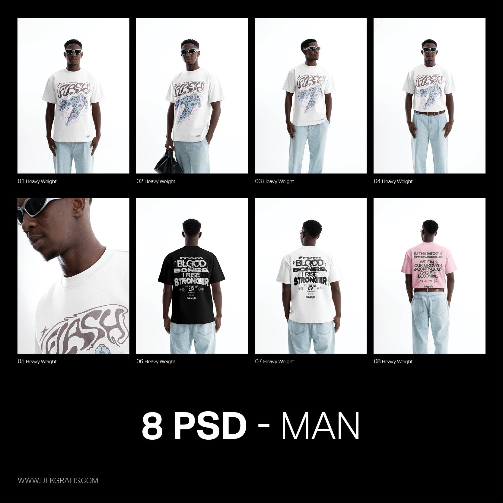 8 Premium Heavyweight Regular Tees Man 2025