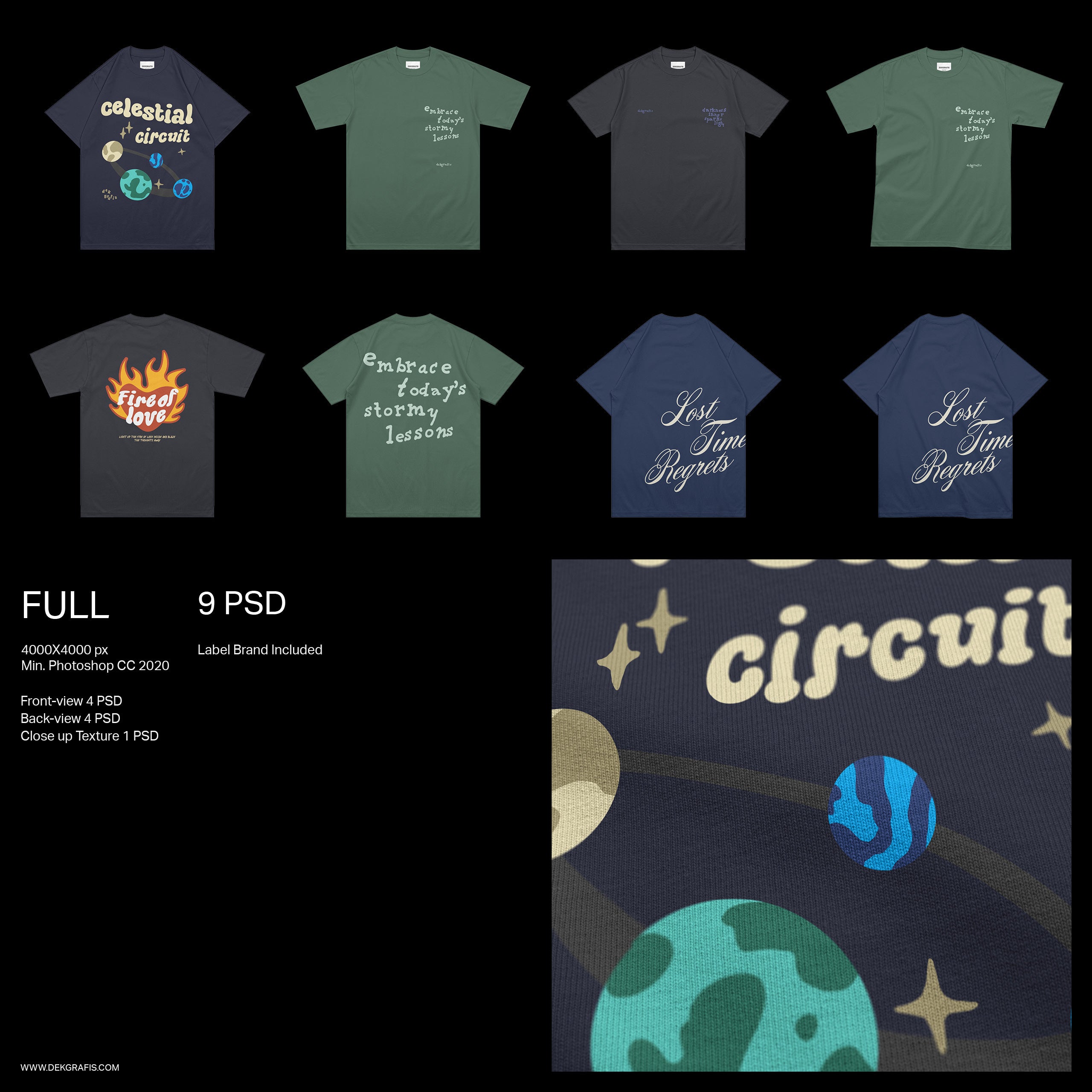 9 Regular T-Shirt Mockups 2024