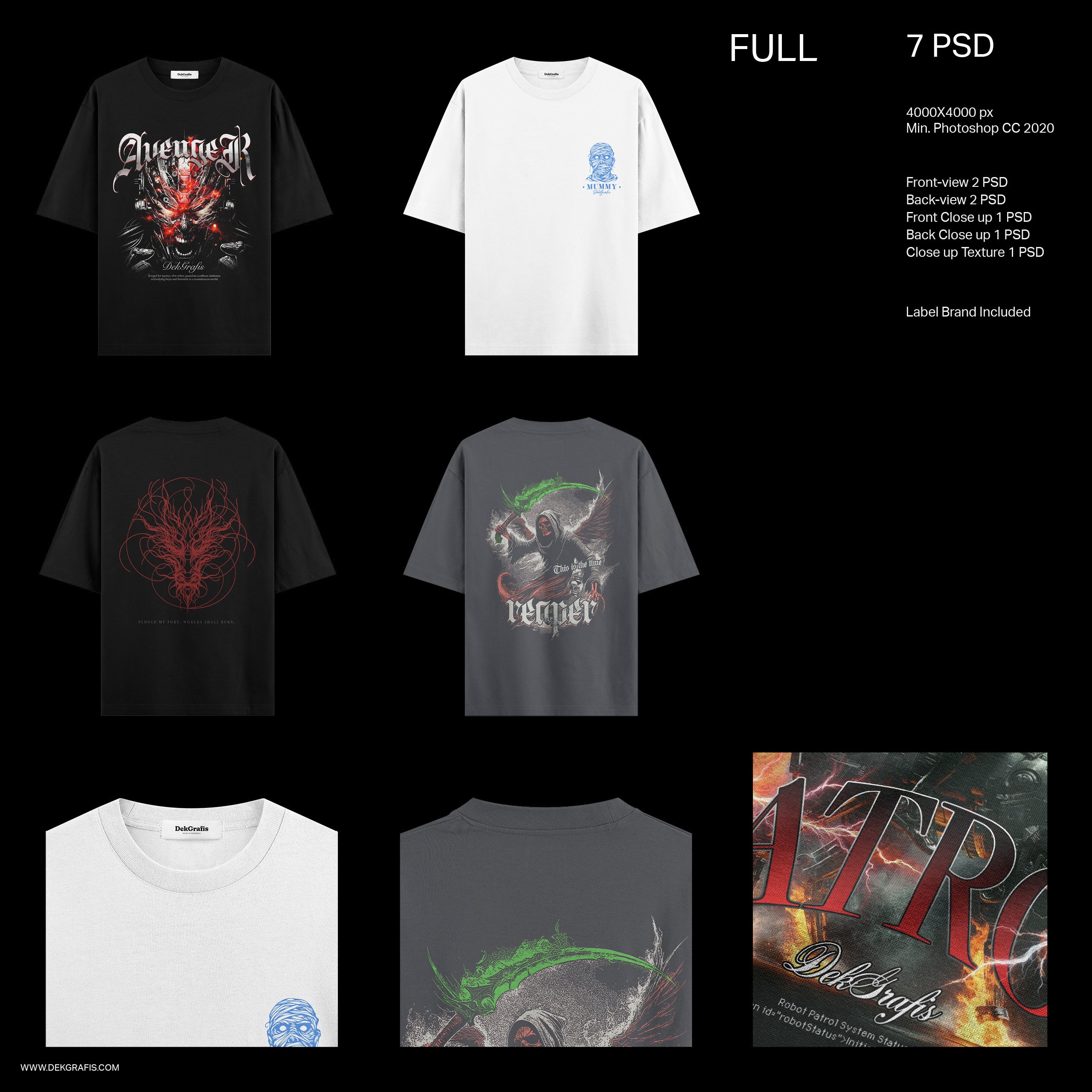 7 Oversized T-Shirt Mockups 2024