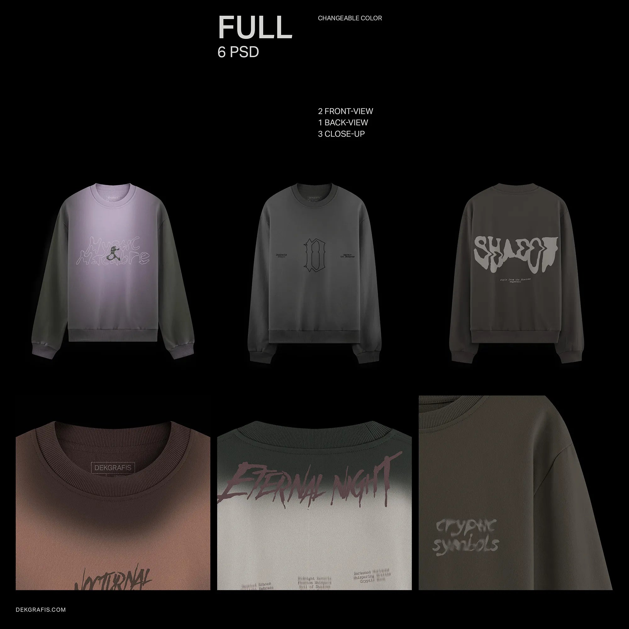 6 Crewneck Mockups 2024