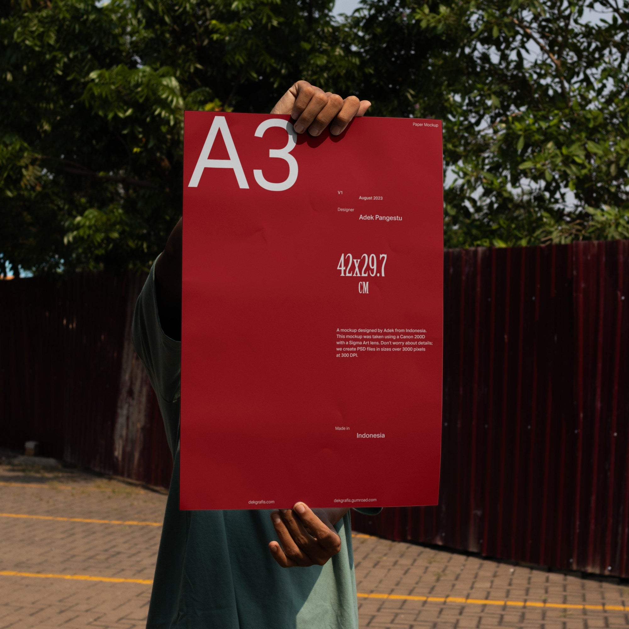 Free A3 Paper Mockup 01