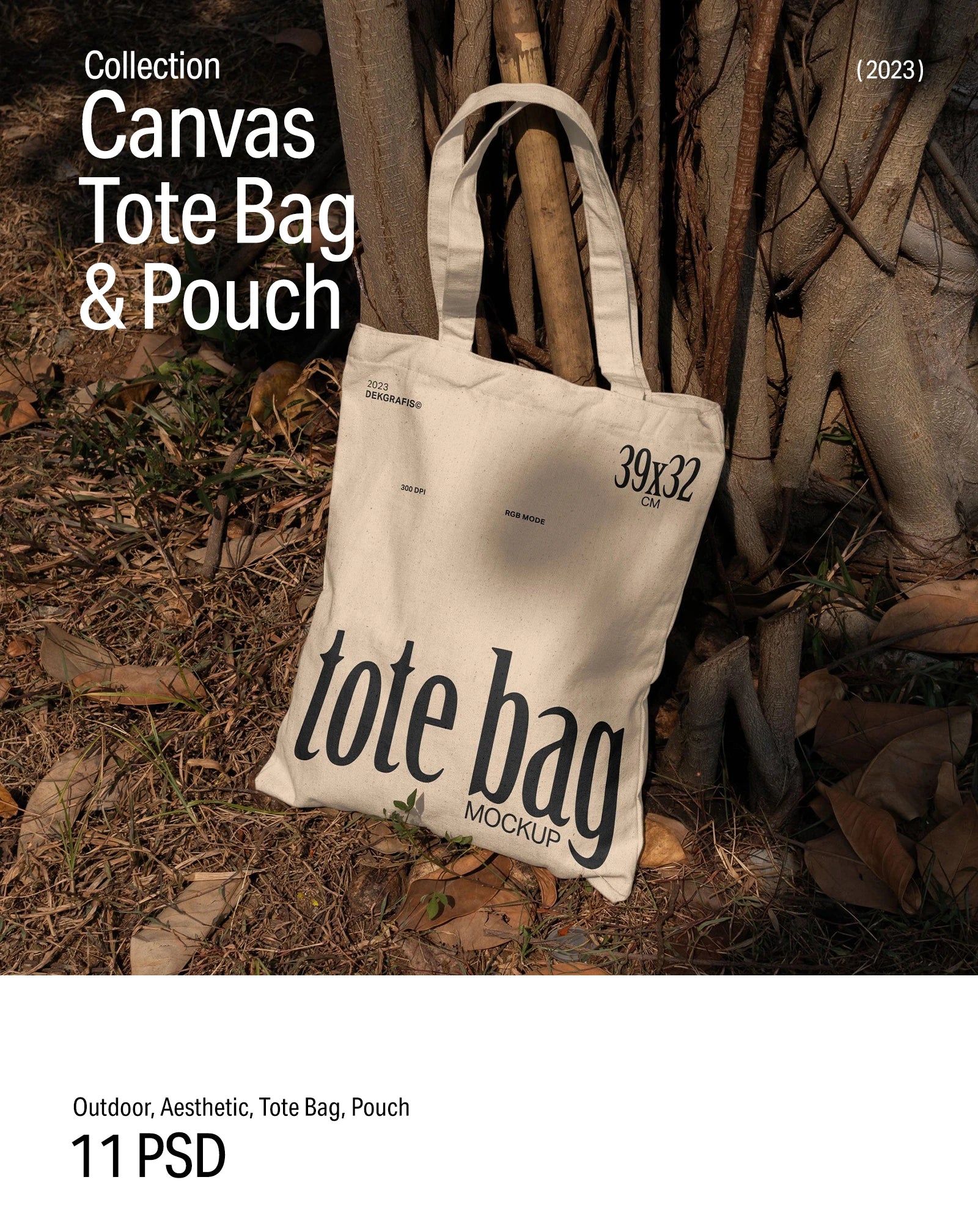 11 Canvas Tote Bag & Pouch Mockups