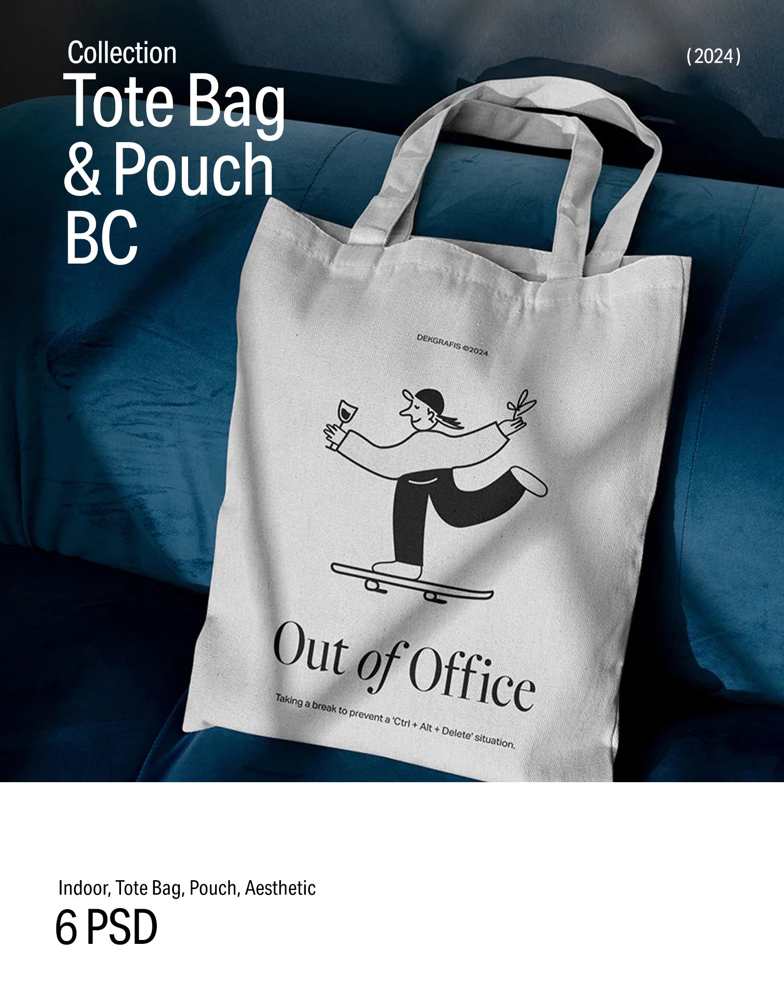 6 Tote Bag & Pouch Mockups BC 2024