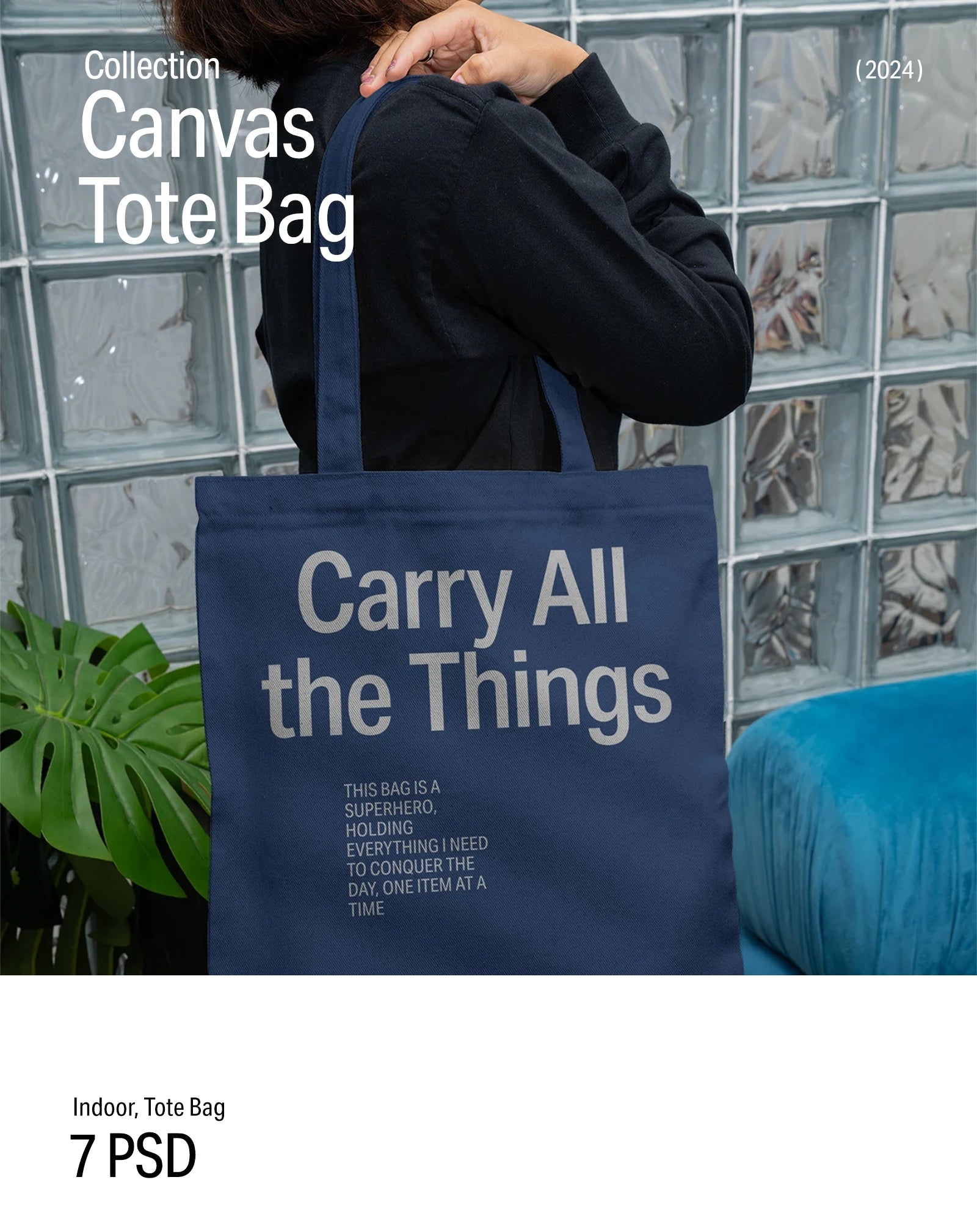 7 Canvas Tote Bag Mockups 2024