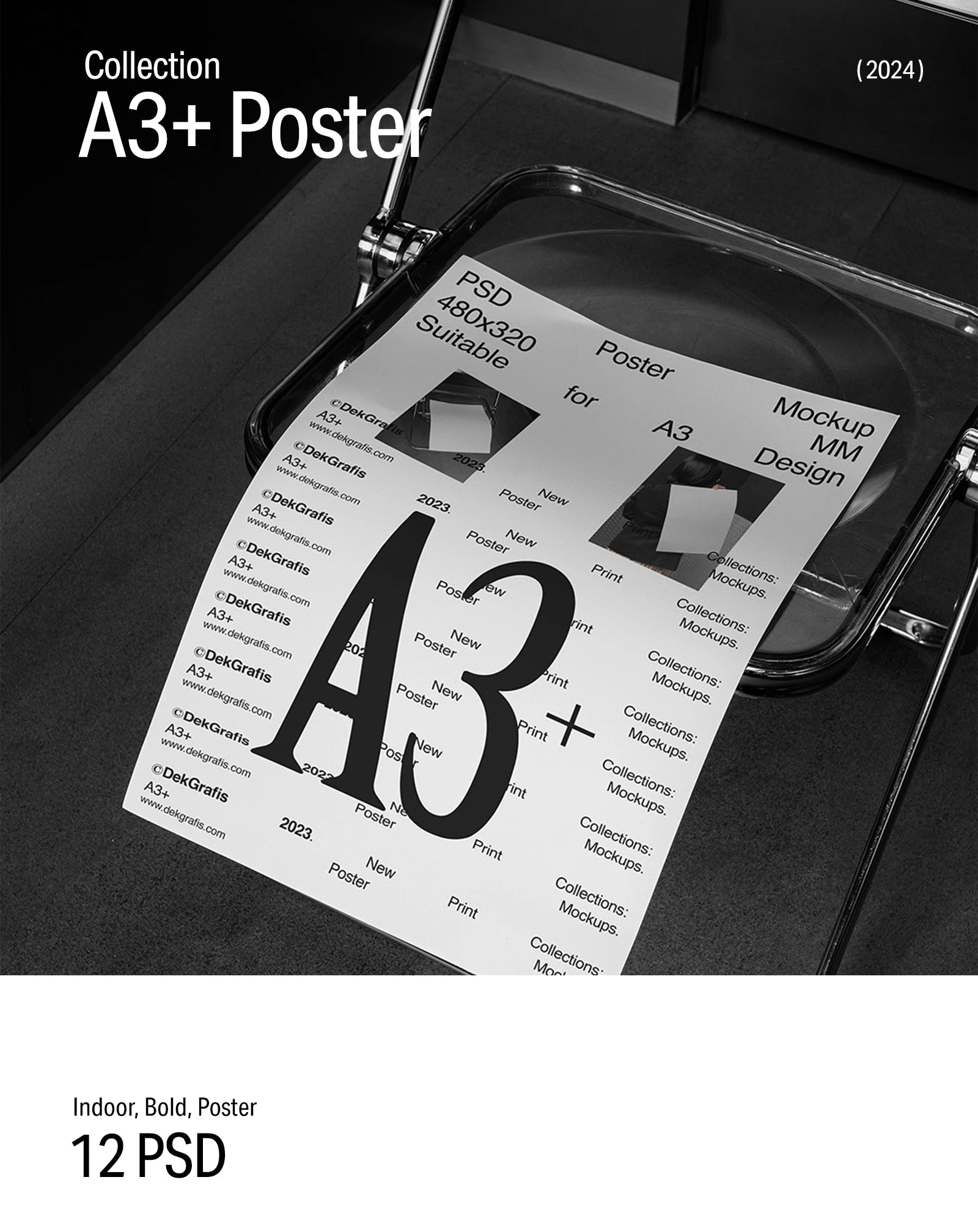 12 A3+ Poster Mockups 2024