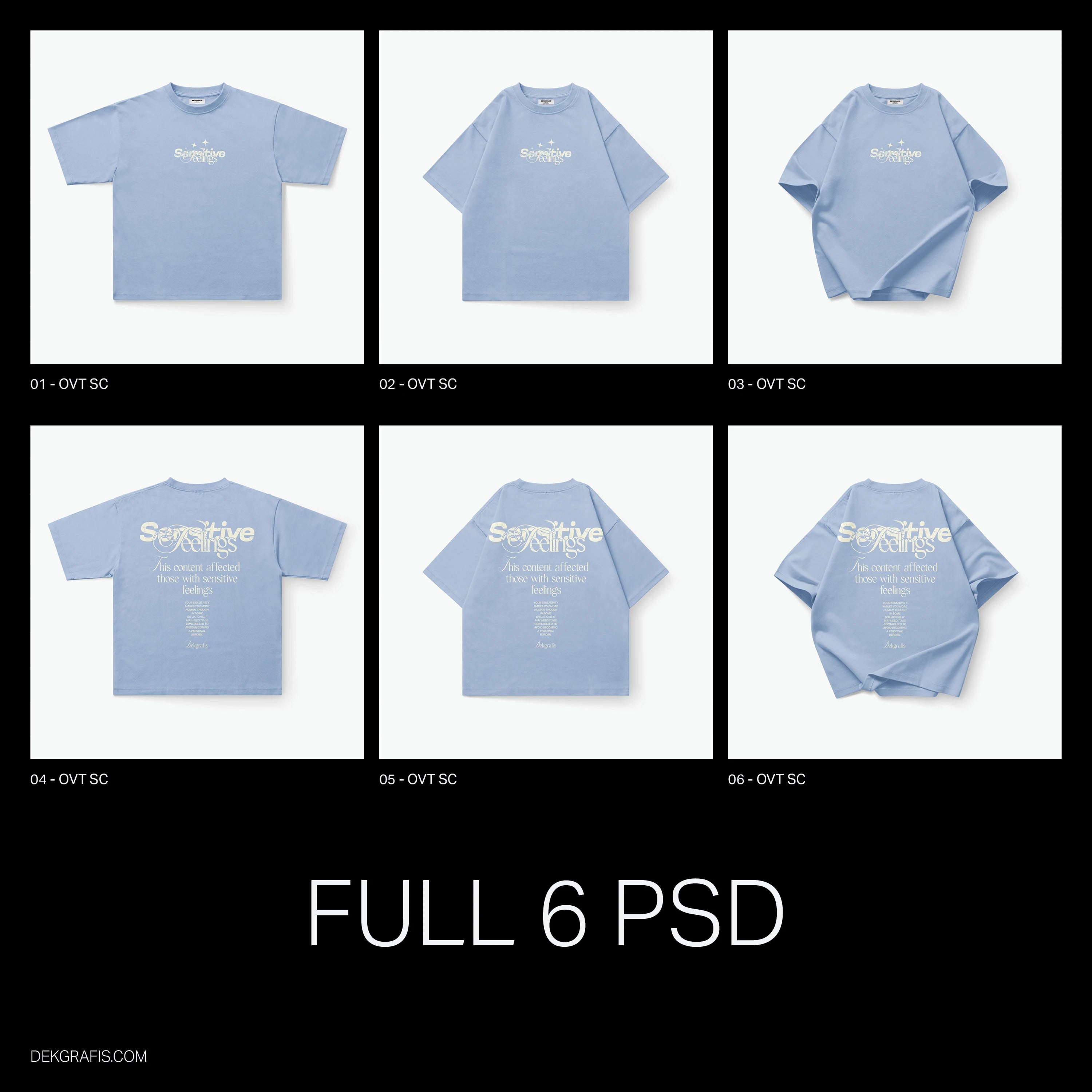 6 Oversized Tees Standard Collar Mockups 2025