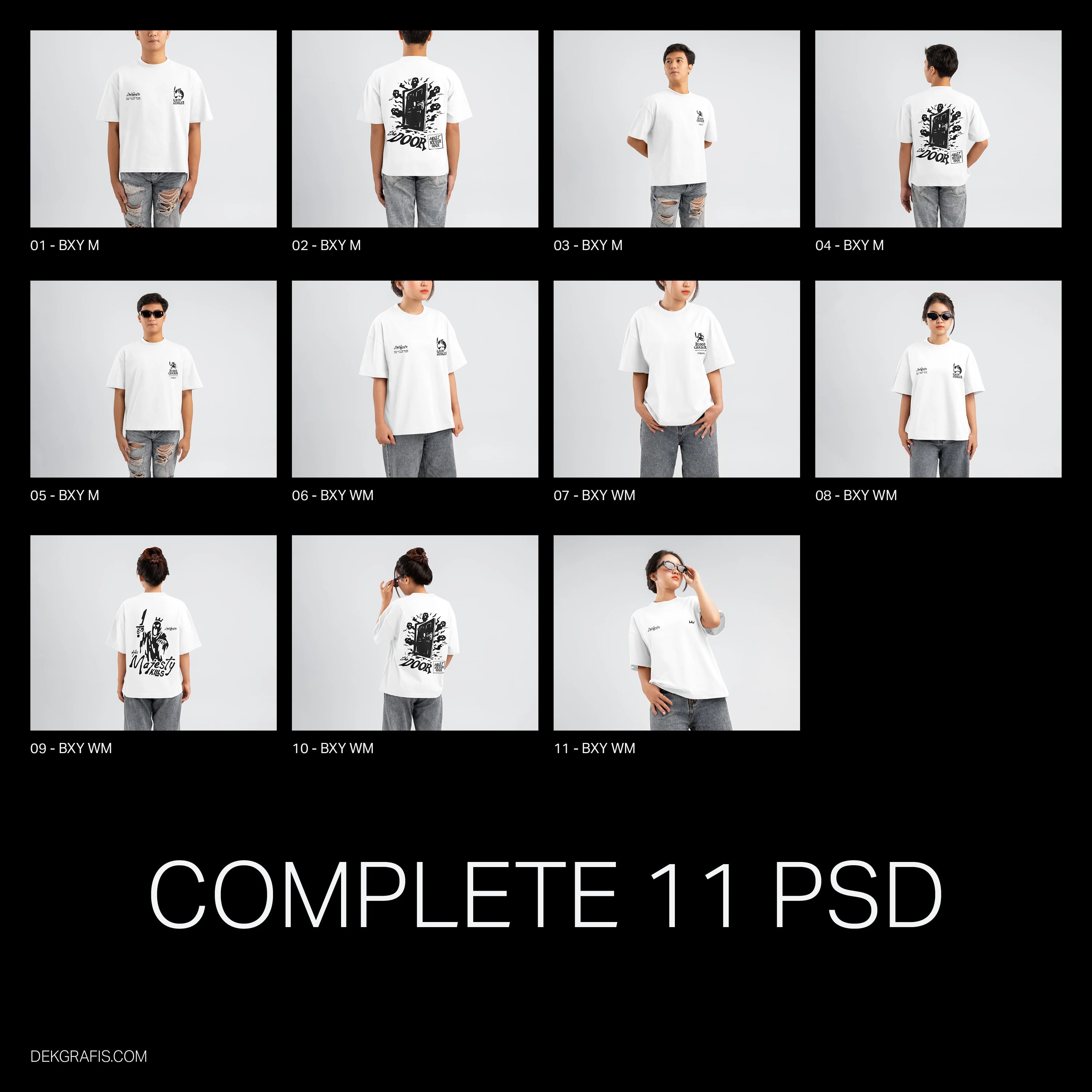 11 Unisex Boxy Fit Tees Mockups 2025