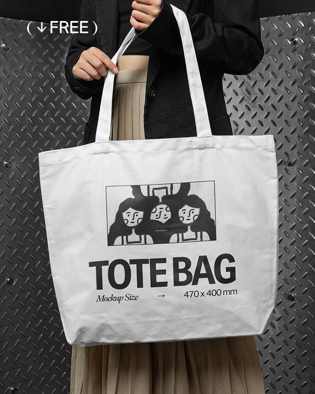 Free Woman Tote Bag Mockup L CRB 2024 03