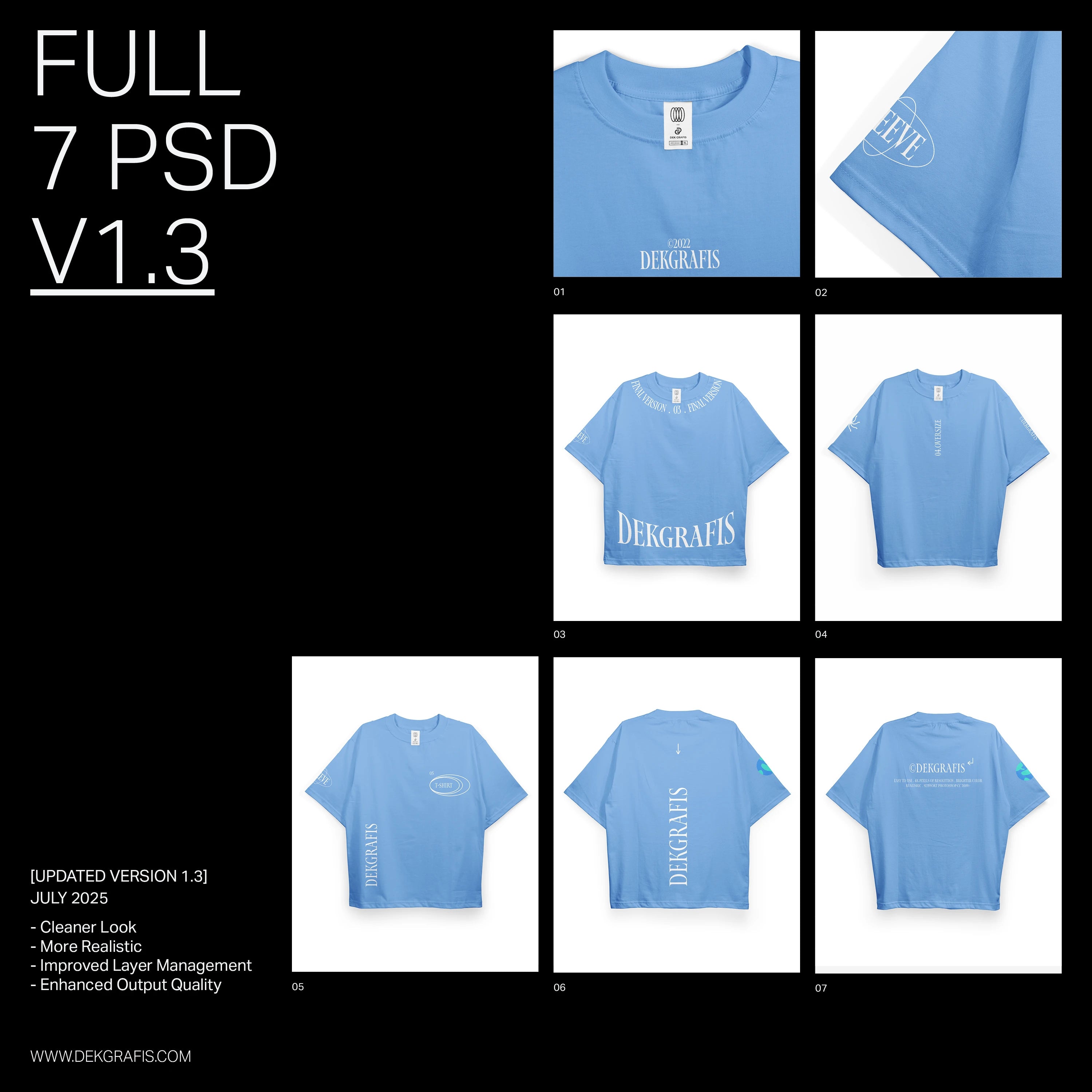 7 Realistic Oversize T-Shirt Mockups 2022