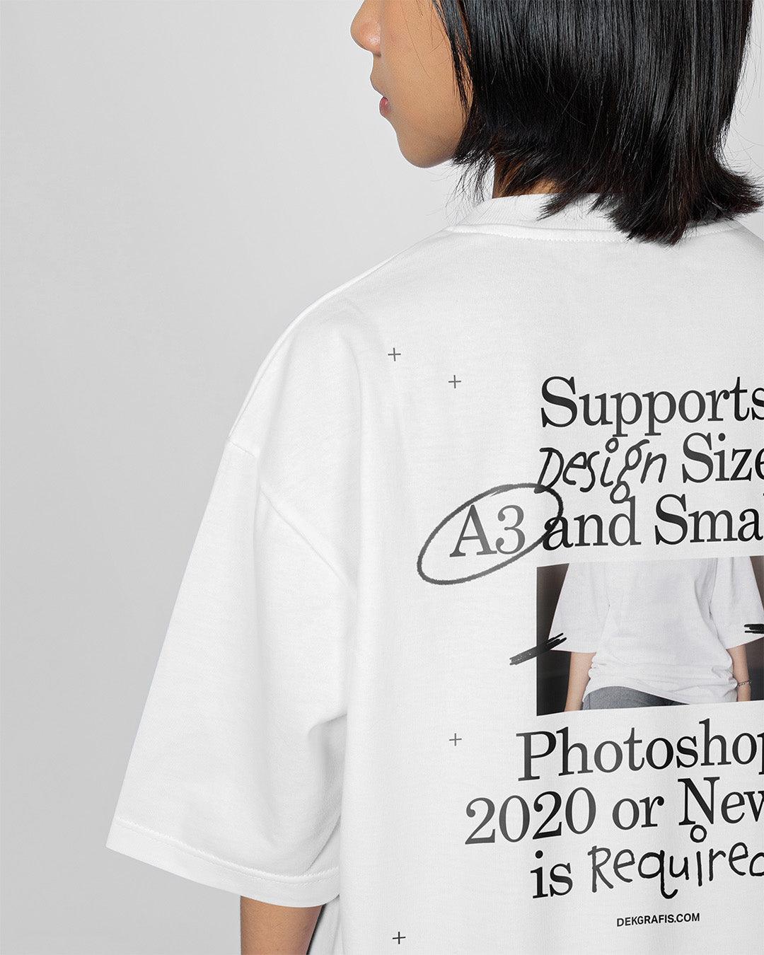 8 Woman Oversized T-Shirt Mockups WBG 2024