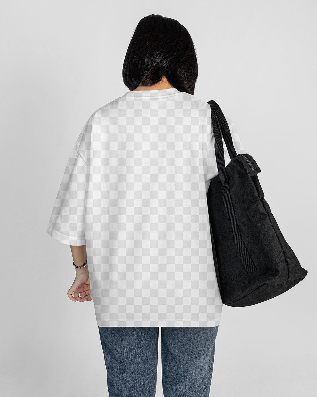 8 Woman Oversized T-Shirt Mockups WBG 2024