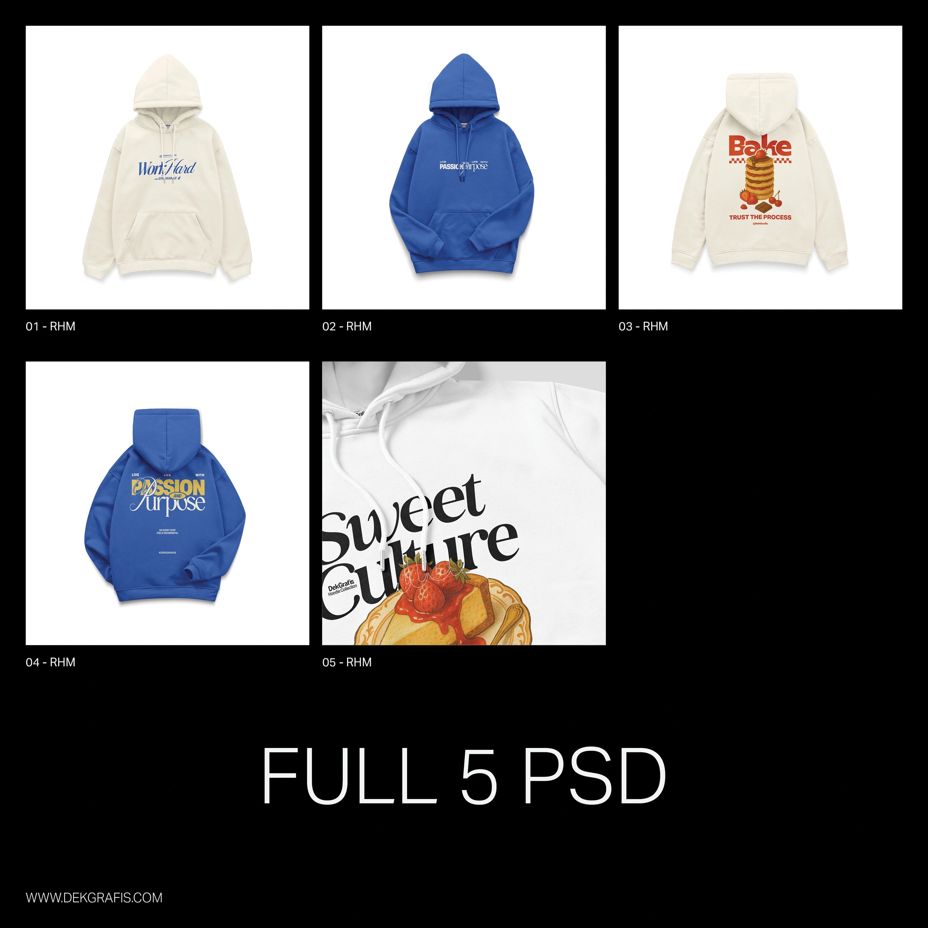 5 Regular Fit Hoodie Mockups 2025