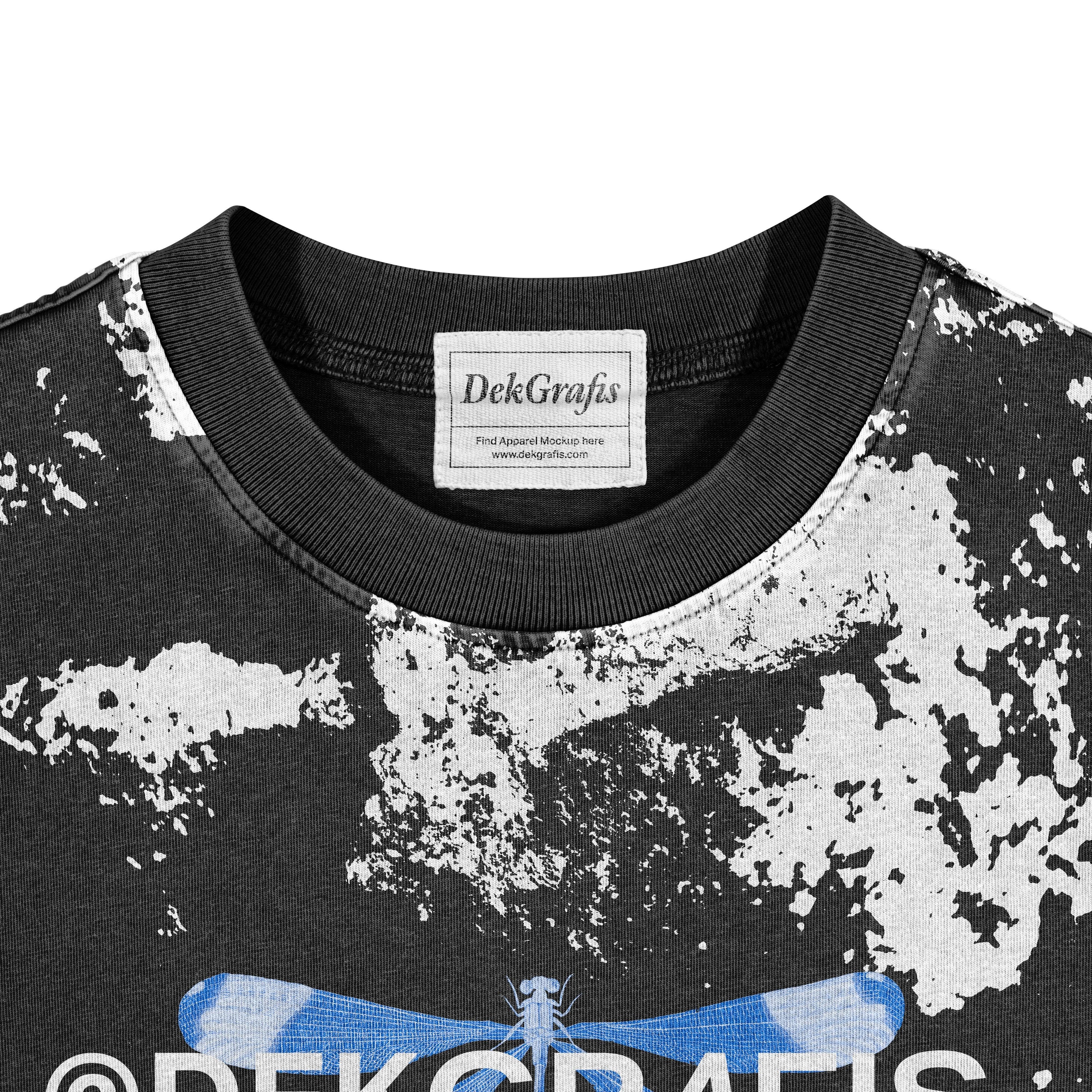 12 Oversize Retro-Washed T-Shirt Mockups 2023