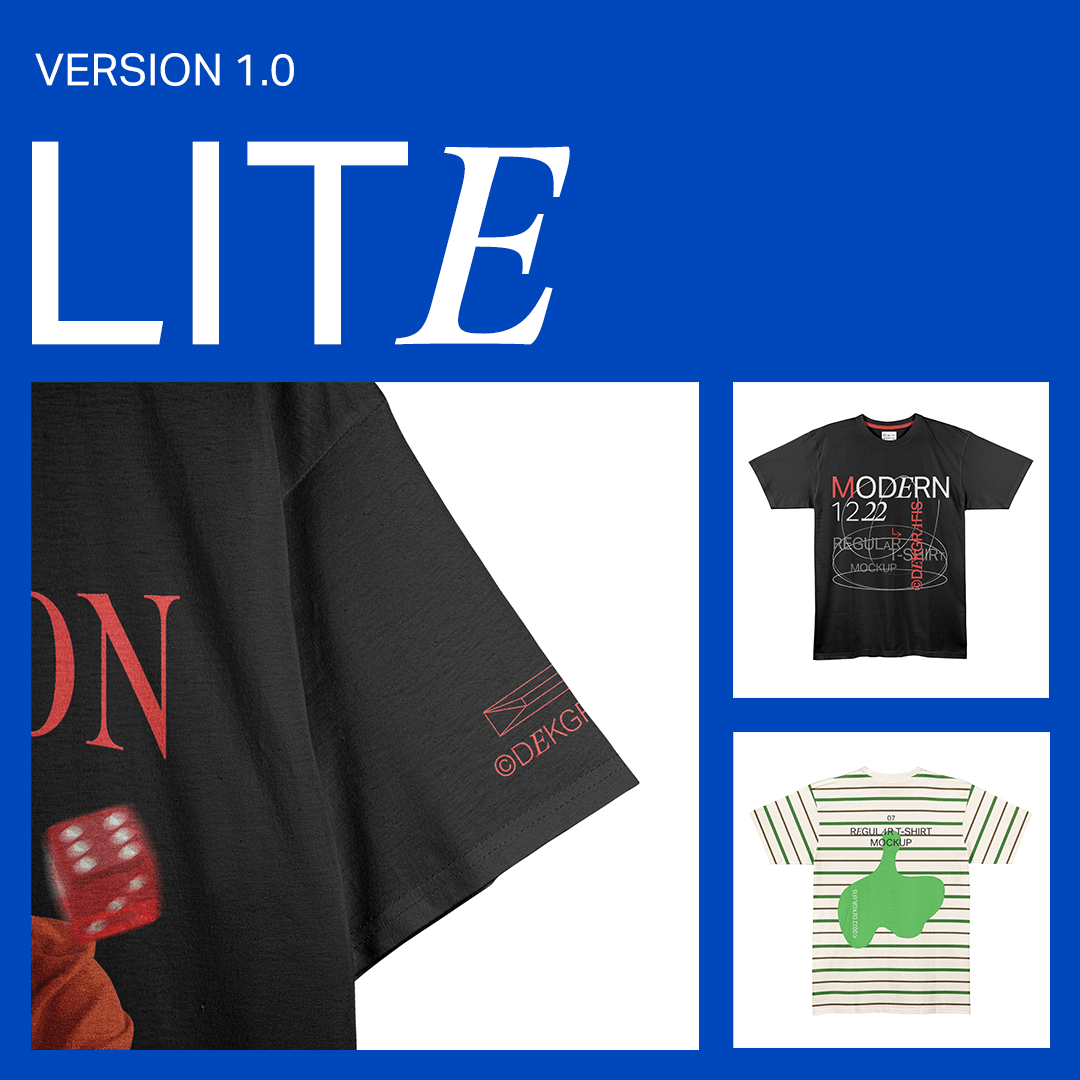 7 Regular T-Shirt Mockups 2022