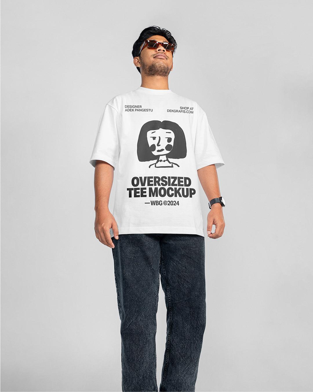 8 Man Oversized T-Shirt Mockups WBG 2024