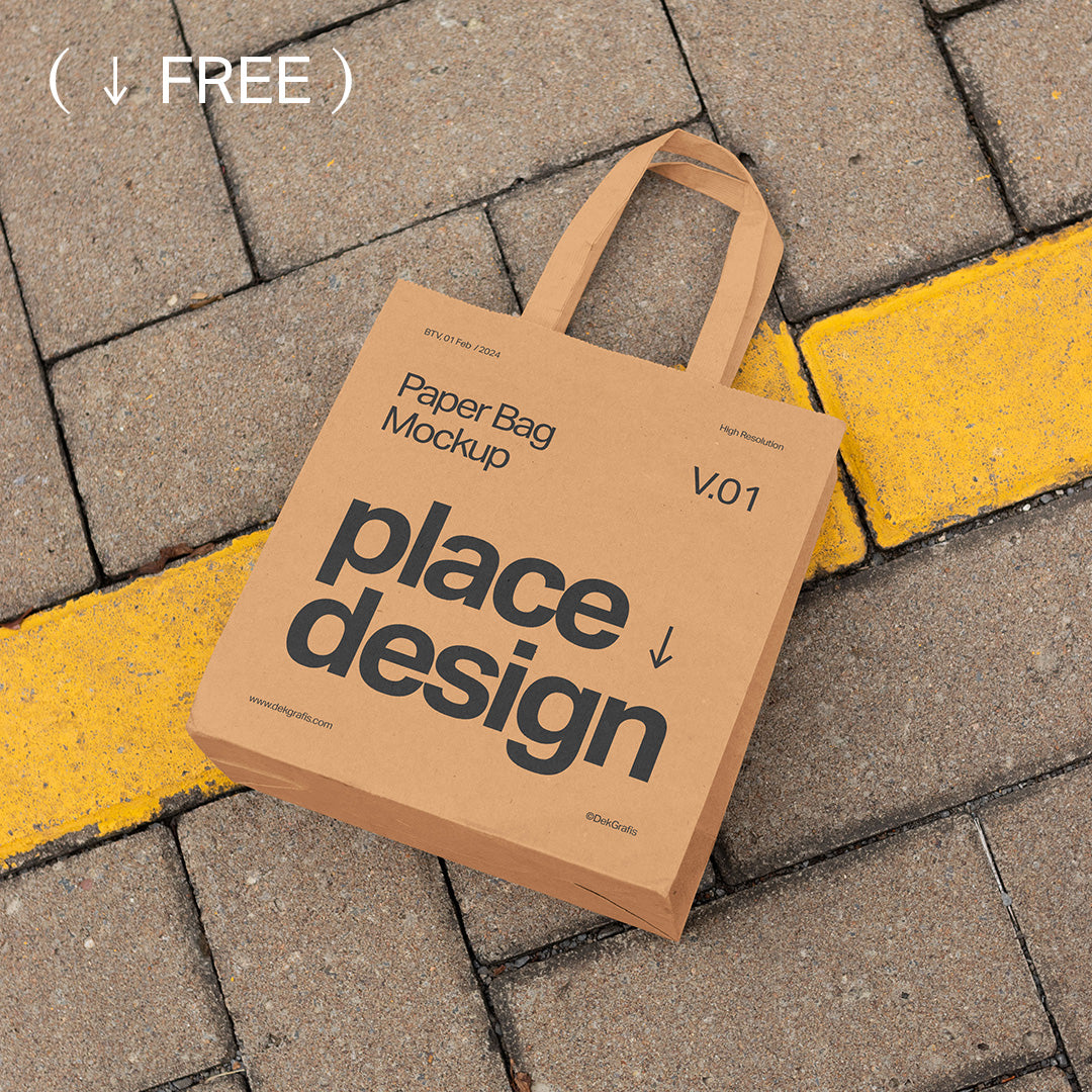 Free Paper Bag Mockup 01