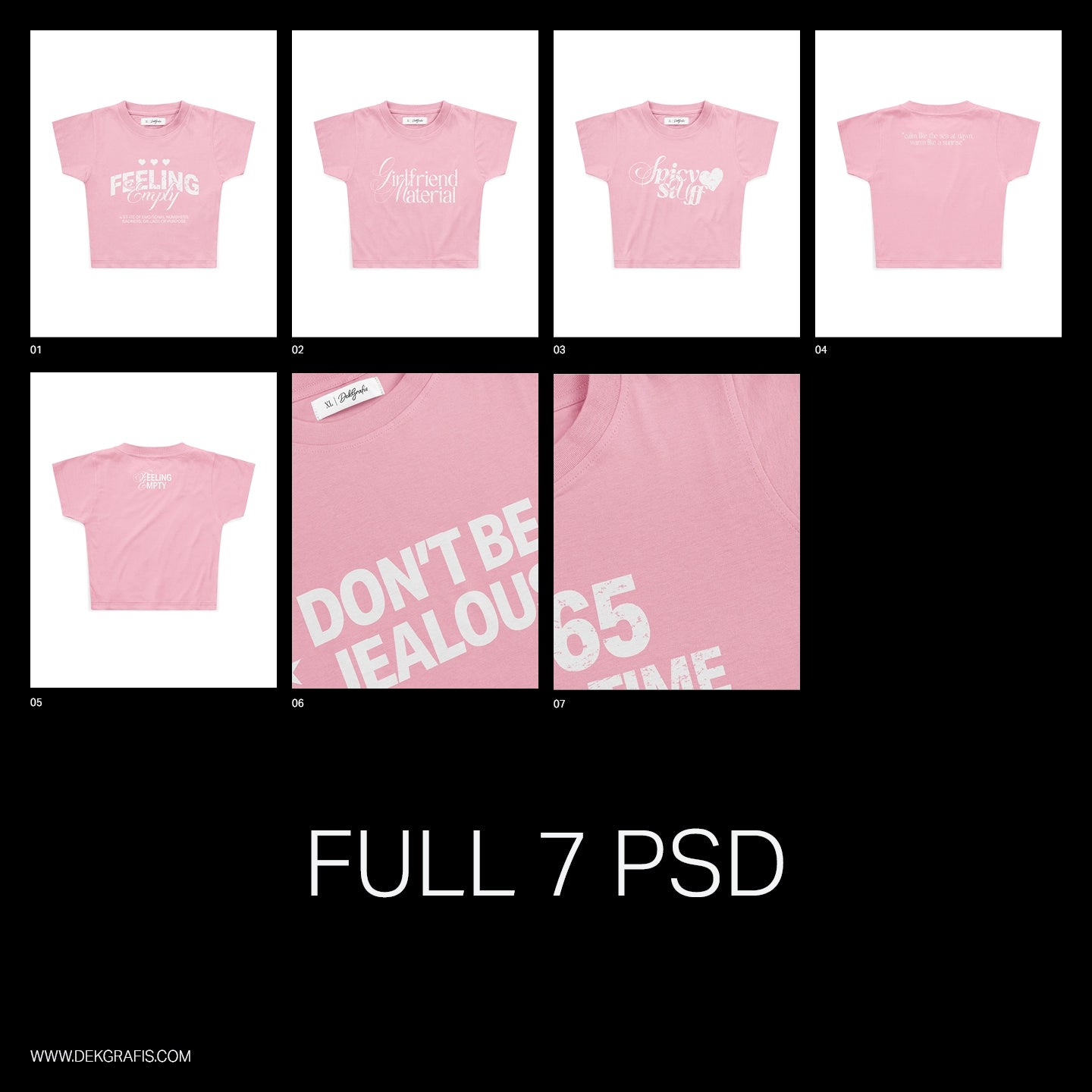 7 Baby Tees Mockups 2025