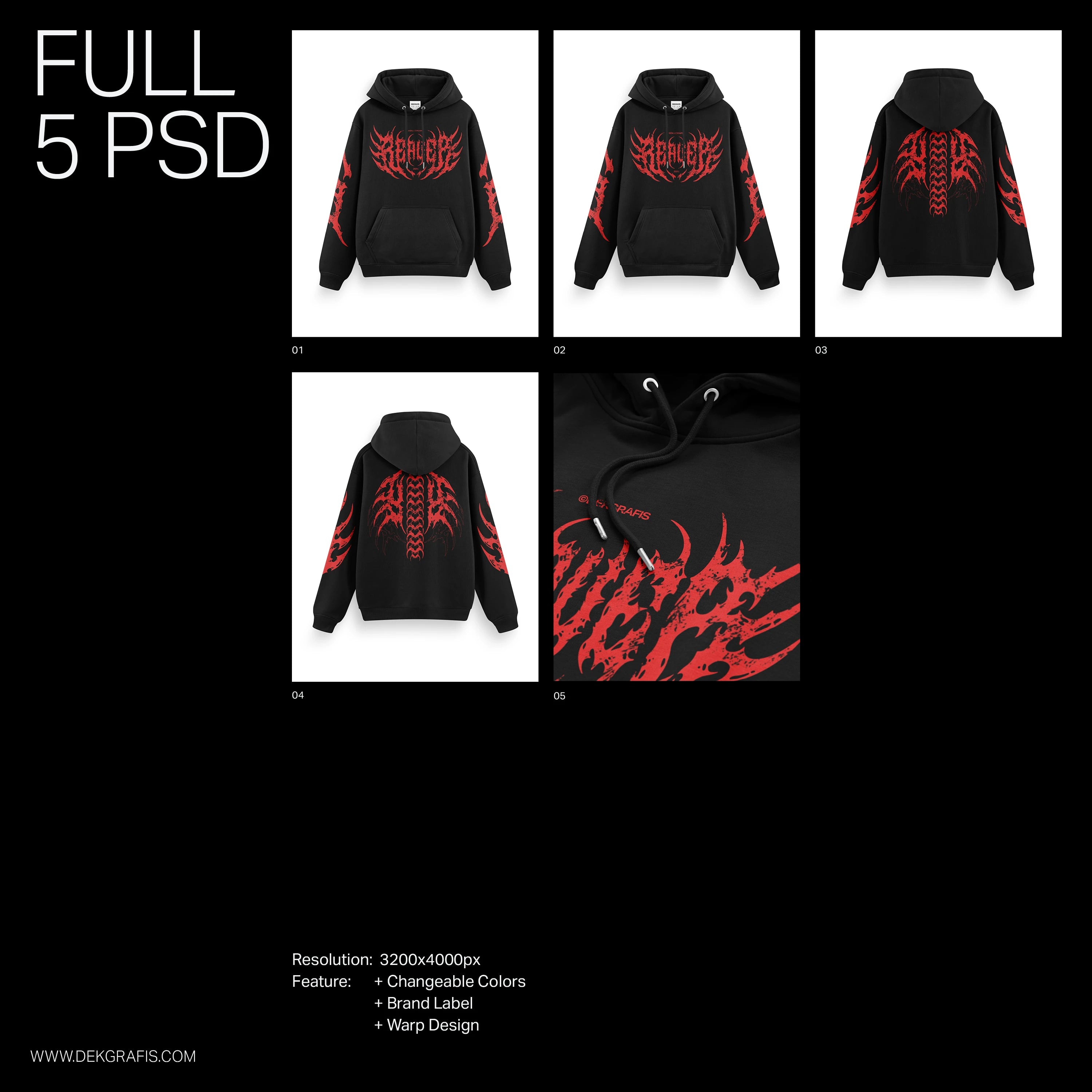 5 Regular Hoodie Mockups Hanger Style 2025