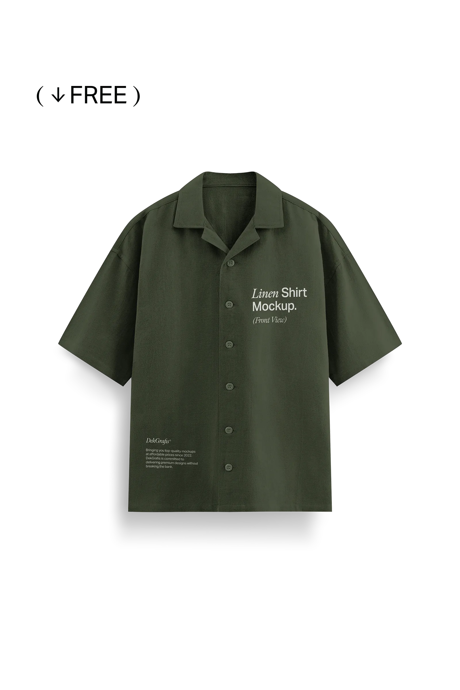 Free Oversized Linen Shirt Mockup 03