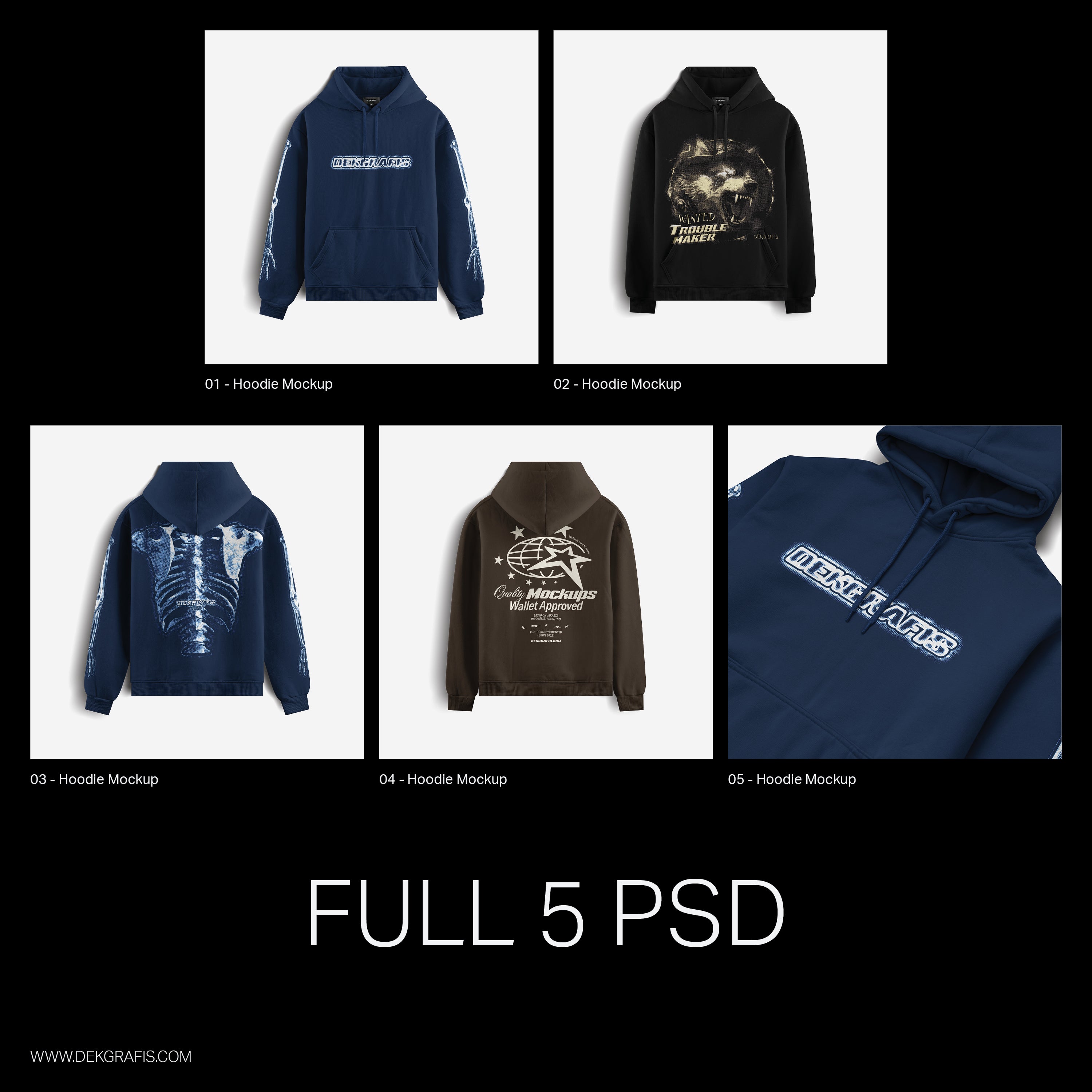 5 Hoodie Mockups 2025