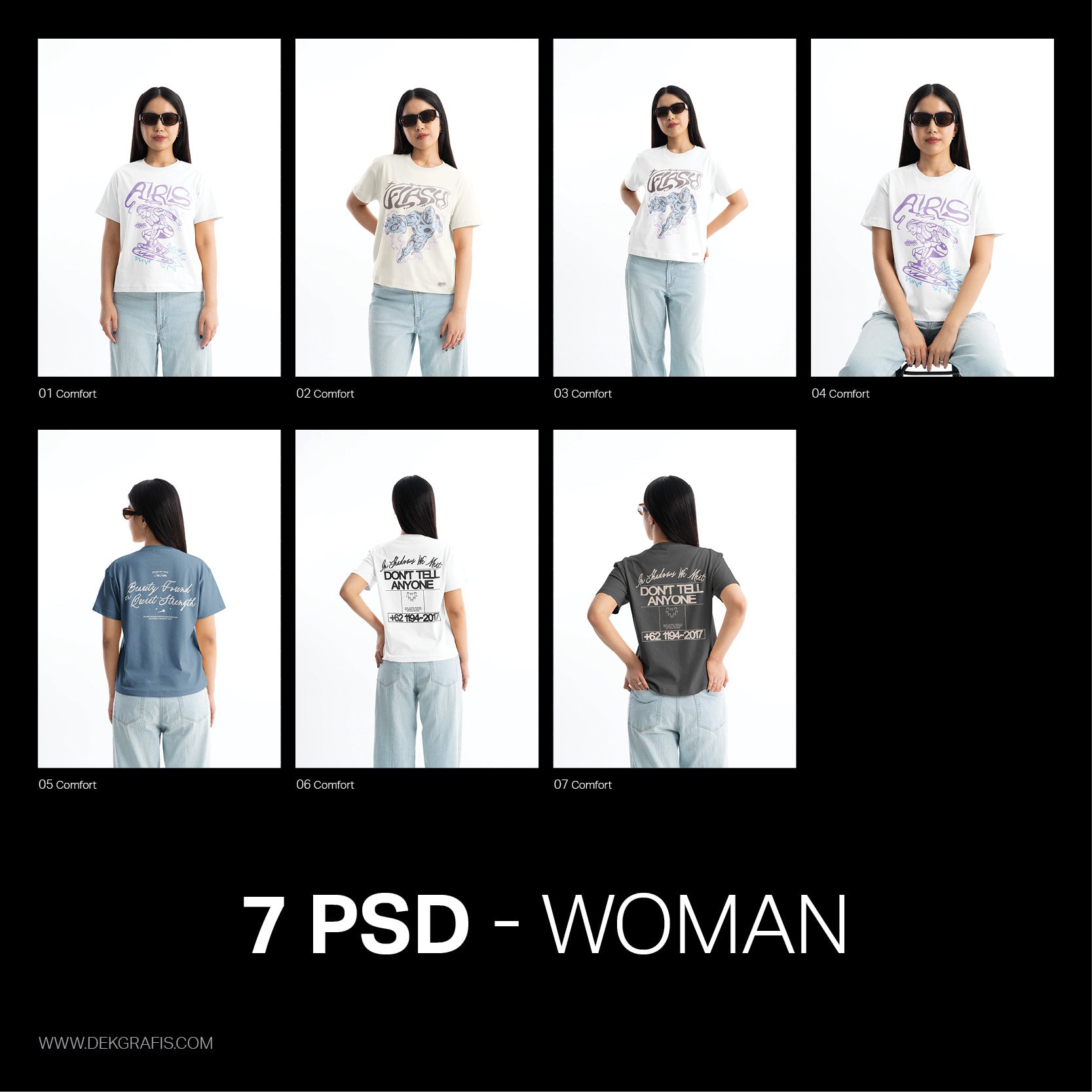 7 Premium Comfort Regular Tees Woman 2025