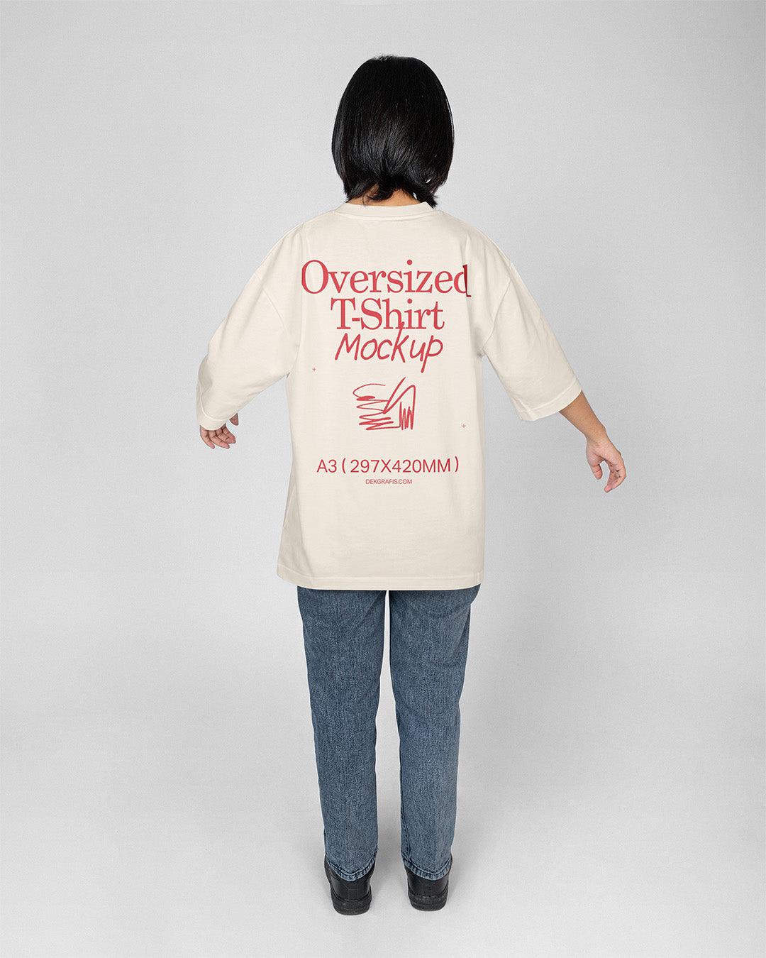 8 Woman Oversized T-Shirt Mockups WBG 2024